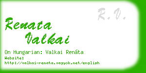 renata valkai business card