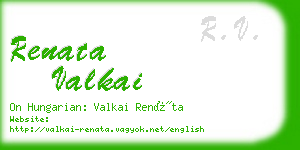 renata valkai business card